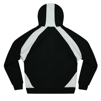 Mens black and white Aussie Pacific N1509 Huxley Mens Hoodie rear view