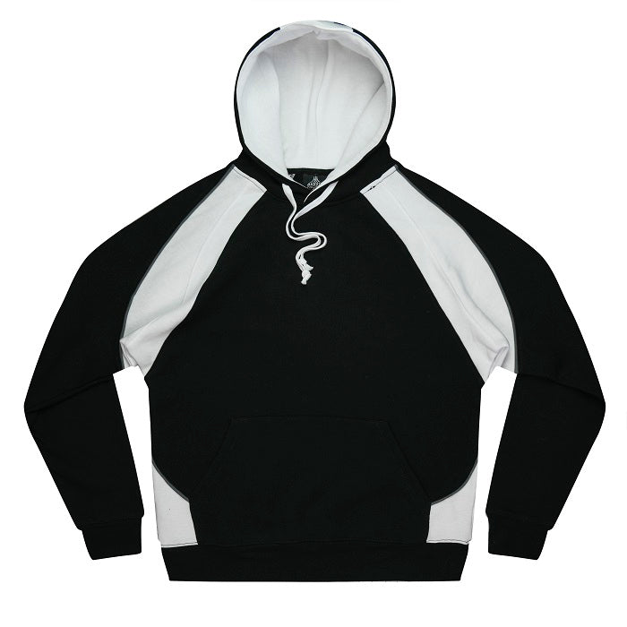 Mens black with white panels classic fit Aussie Pacific N1509 Huxley Mens Hoodie