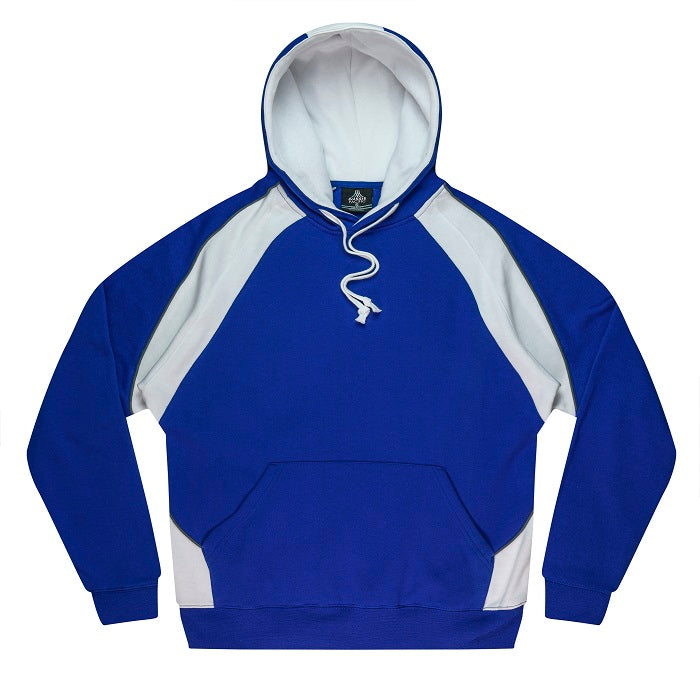 Mens Royal blue with white contrasting panels brushed inner jersey professional activewear Aussie Pacific N1509 Huxley Mens Hoodie