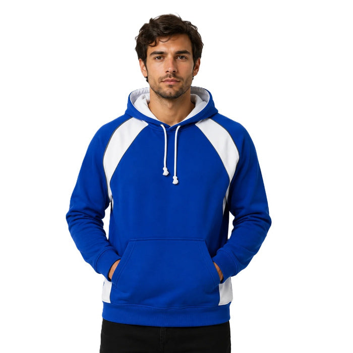 Aussie Pacific N1509 Huxley Mens Hoodies Royal blue and white front view
