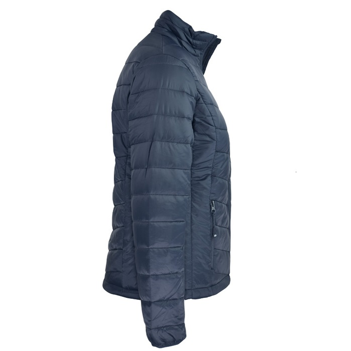 Side view, navy, quilted warm, all seasons, Aussie Pacific N1522 Buller Mens Jacket