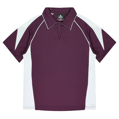 Burgundy womens everyday, easycare, Aussie Pacific N2301 Premier Lady Polos, front view
