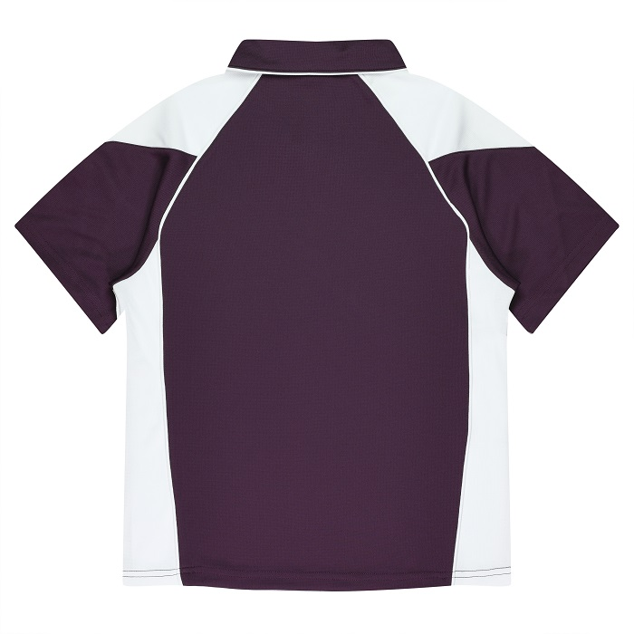 Aussie Pacific N2301 Premier Lady Polos, burgundy, rear view
