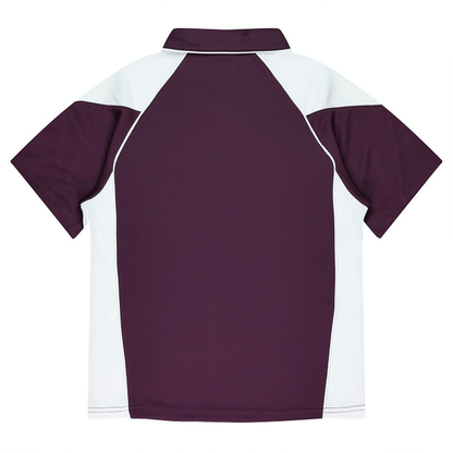 Aussie Pacific N2301 Premier Lady Polos, burgundy, rear view