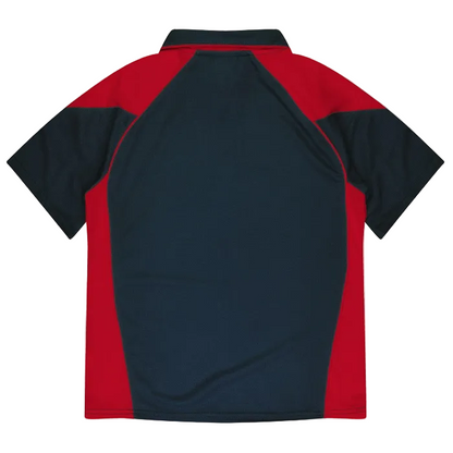 Aussie Pacific N2301 Premier Lady Polos, navy red, rear view