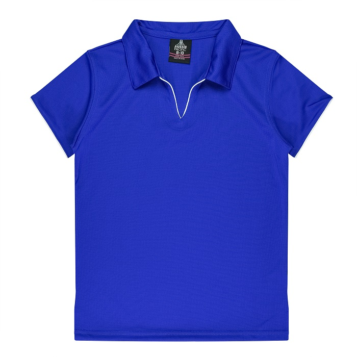 Aussie Pacific N2302 Yarra Ladies Polo, front view, royal blue, athletic polo shirt