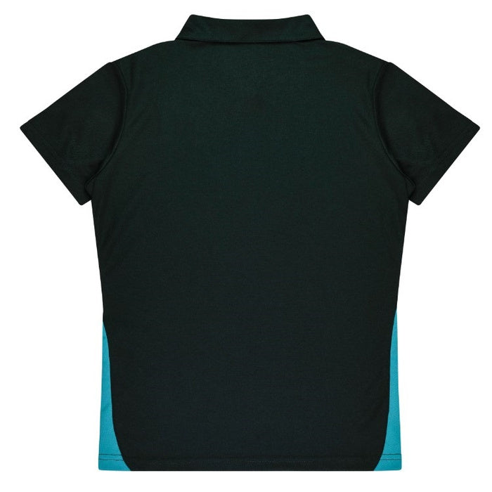 Aussie Pacific N2305 Ladies Paterson Polo black teal