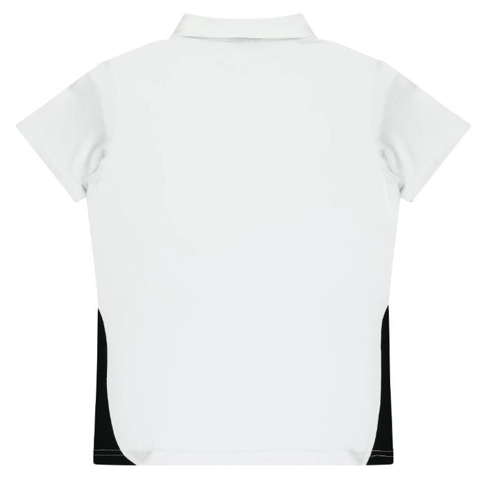 White with black detail Aussie Pacific N2305 Ladies Paterson Polo