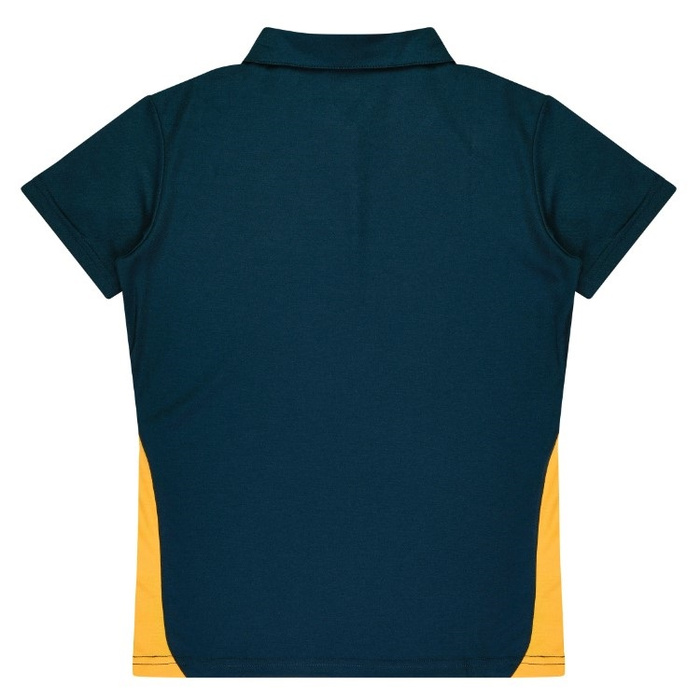 Aussie Pacific N2305 Ladies Paterson Polo, navy/gold, rear view