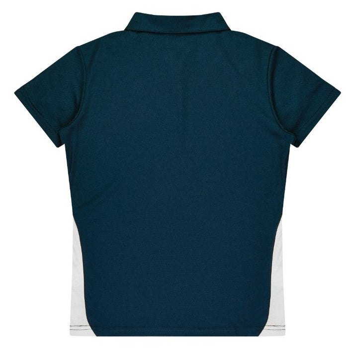 womens Aussie Pacific N2305 Ladies Paterson Polo navy white rear view