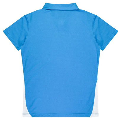 Aussie Pacific N2305 Ladies Paterson Polo pacific blue rear view