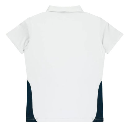 white with navy Aussie Pacific N2305 Ladies Paterson Polo