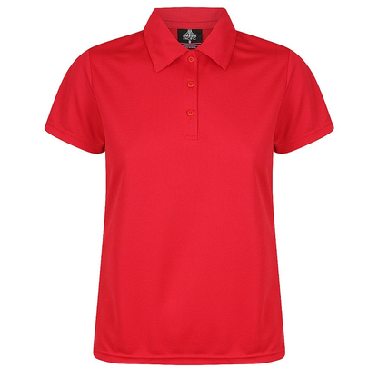 Classic red, everyday, professional, Aussie Pacific N2307 Botany Ladies Polo, front view