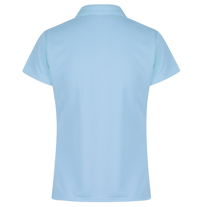 Rear view, sky blue, Aussie Pacific N2307 Botany Ladies Polo