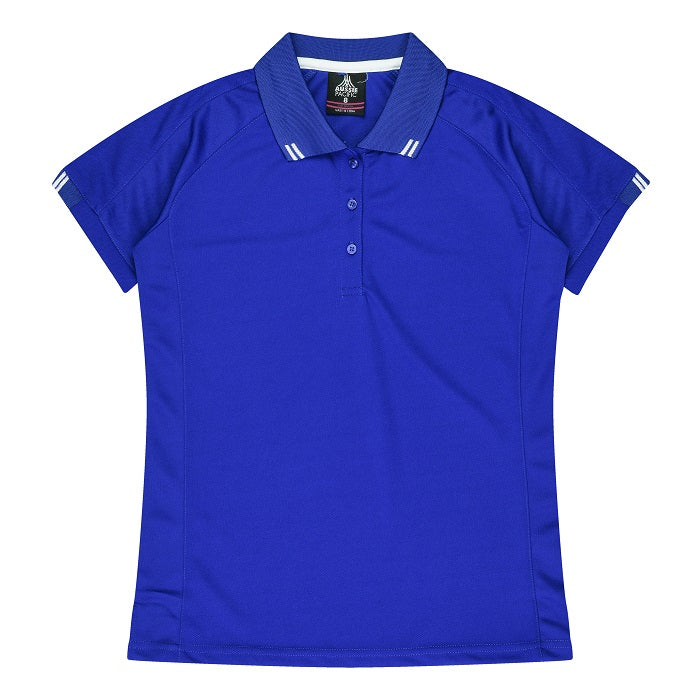 Aussie Pacific N2308 Flinders Lady Polos - Royal Blue - Front View