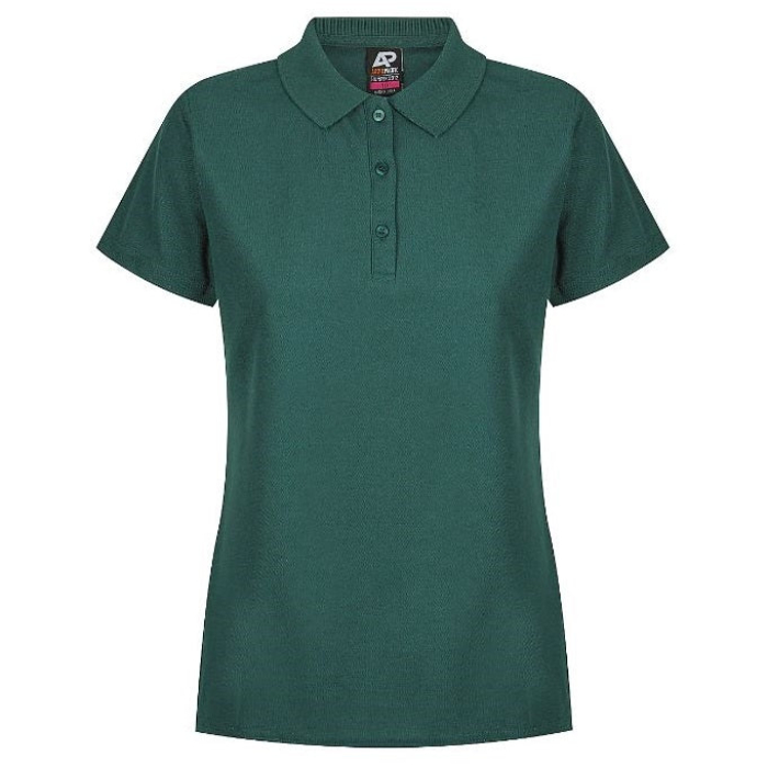 Aussie Pacific N2312 Hunter Ladies Polo, bottle green, front view