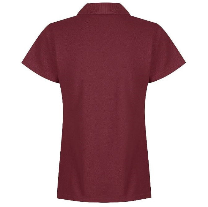 Aussie Pacific N2312 Hunter Ladies Polo, maroon, back view