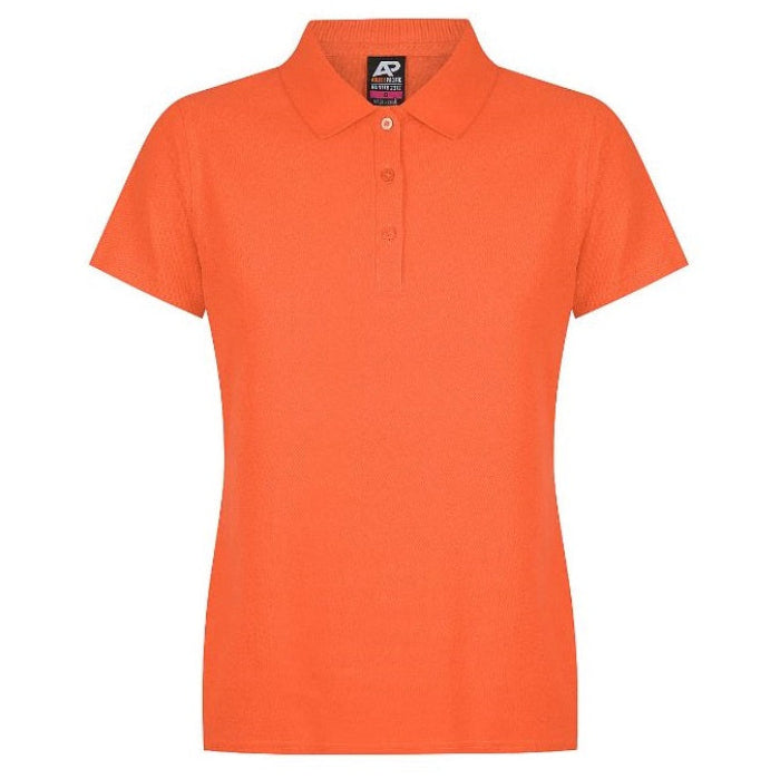 Aussie Pacific N2312 Hunter Ladies Polo orange front view
