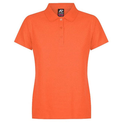 Aussie Pacific N2312 Hunter Ladies Polo orange front view