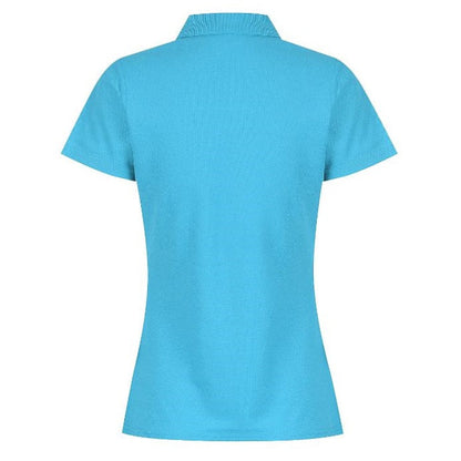 Aussie Pacific N2312 Hunter Ladies Polo, teal rear view