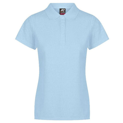 Aussie Pacific N2312 Hunter Ladies Polo light sky blue, classic fit, front view