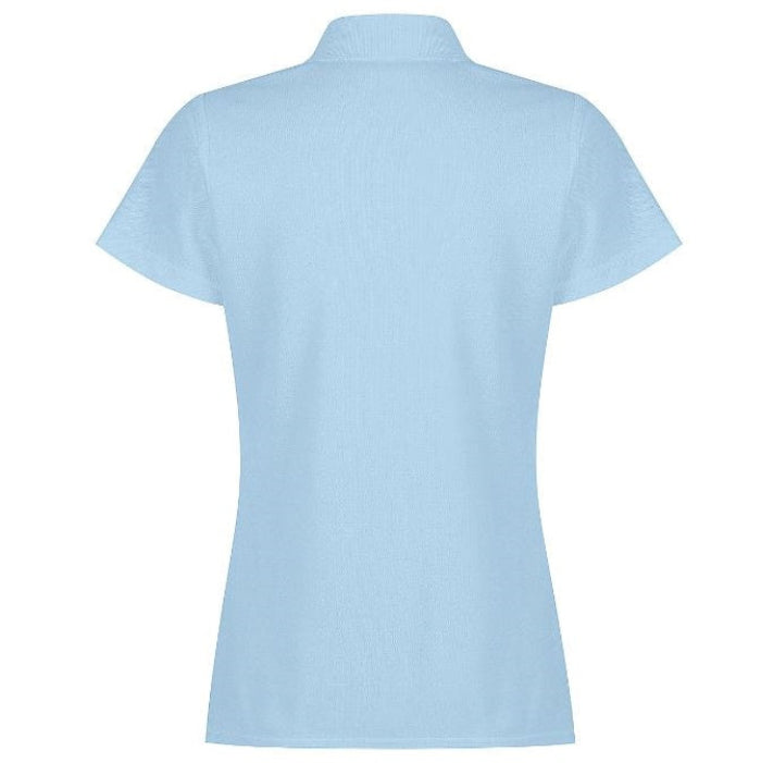 Aussie Pacific N2312 Hunter Ladies Polo sky blue, rear view