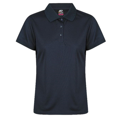 Aussie Pacific N2314 Lachlan Ladies Polo, navy blue, front view, anti bacterial finish