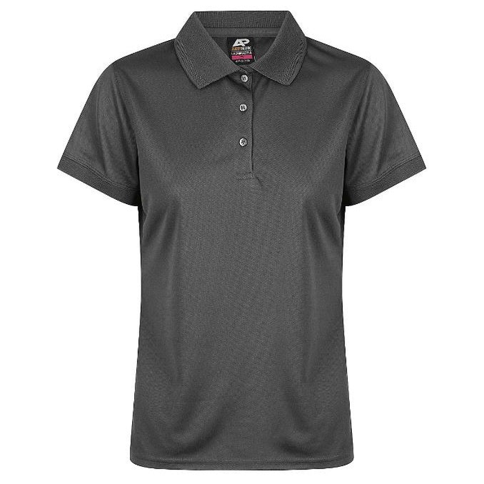 Dark slate grey, womens fit, Aussie Pacific N2314 Lachlan Ladies Polo, front view
