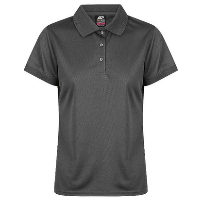 Dark slate grey, womens fit, Aussie Pacific N2314 Lachlan Ladies Polo, front view
