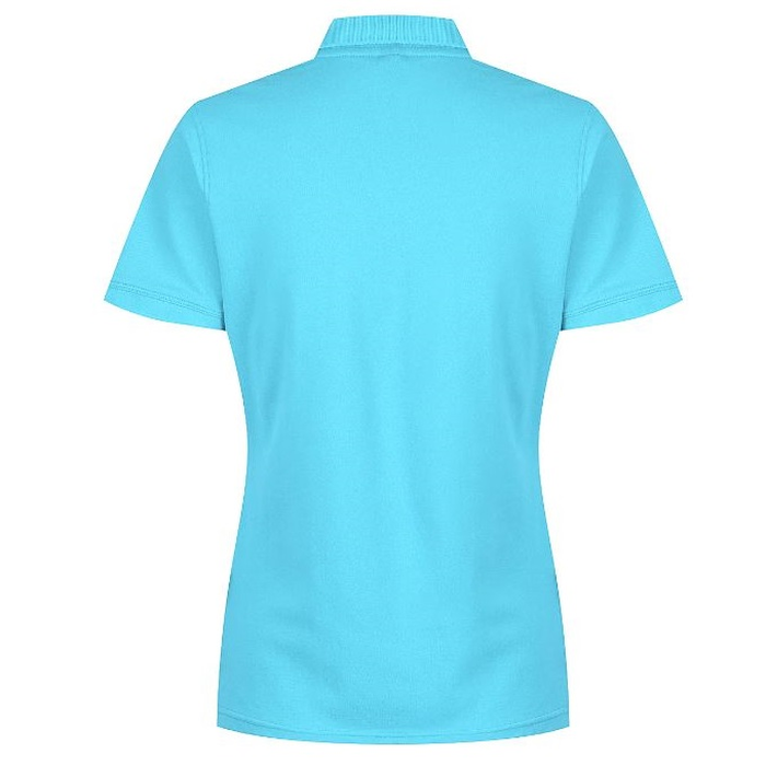 Aussie Pacific N2315 Claremont Ladies Polo, cyan blue, rear view