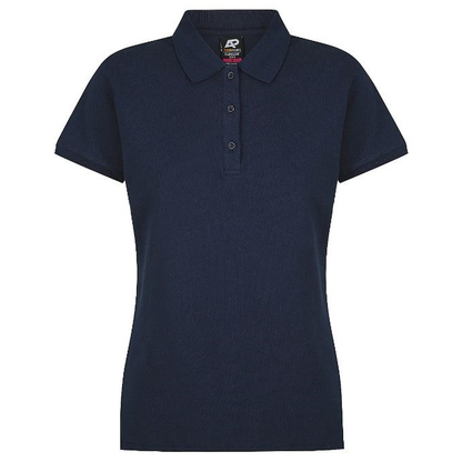 Premium fabric, professional, navy, front view, Aussie Pacific N2315 Claremont Ladies Polo