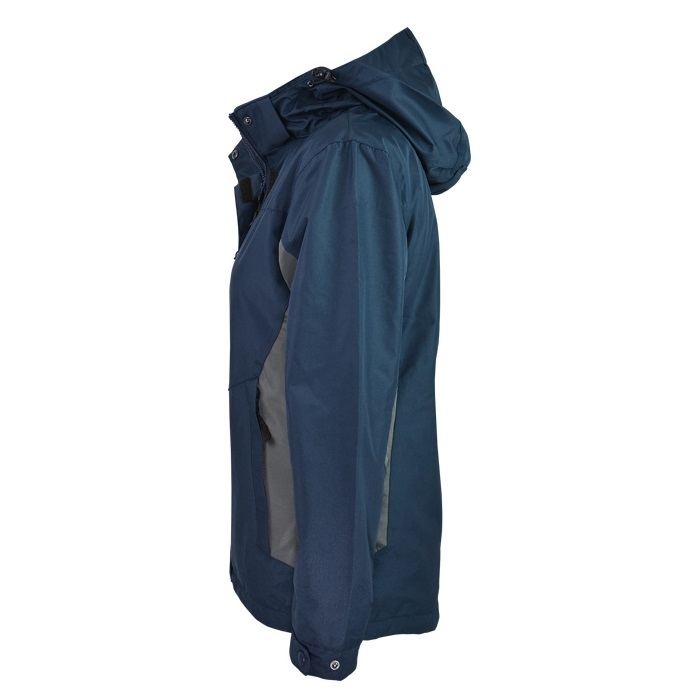 Navy blue with slate grey, side view, Aussie Pacific N2516 Sheffield Ladies Jacket, relaxed fit