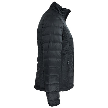 Side view, black, Aussie Pacific N2522 Buller Ladies Jacket, insulated padded