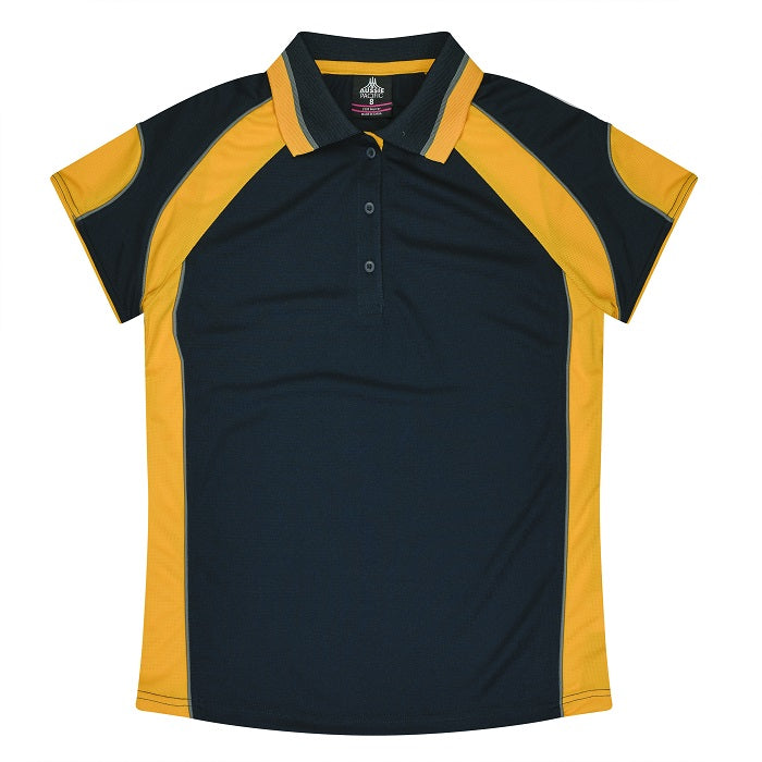 Aussie Pacific N3300 Kids Murray Polo - Navy/Gold - Front View