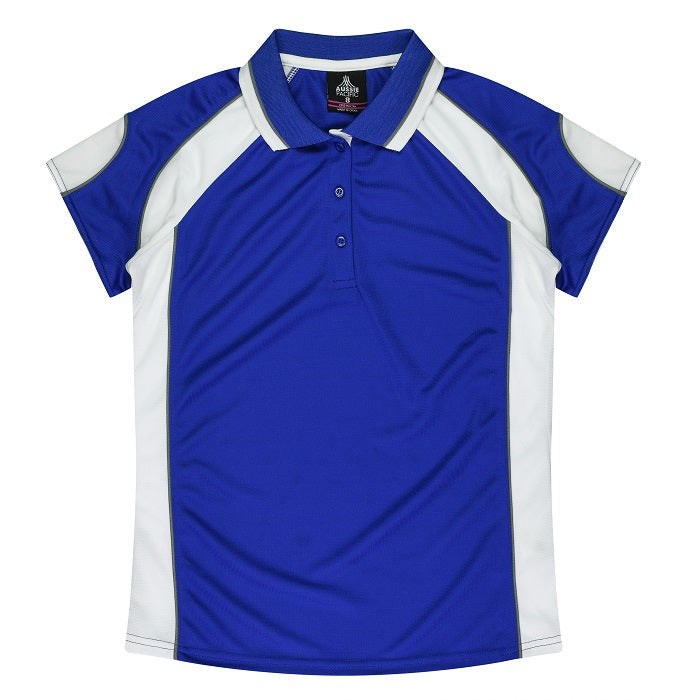 Aussie Pacific N3300 Kids Murray Polo - Royal Blue/White - Front View