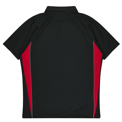 Aussie Pacific N3304 Kids Eureka Polo black/red, rear view