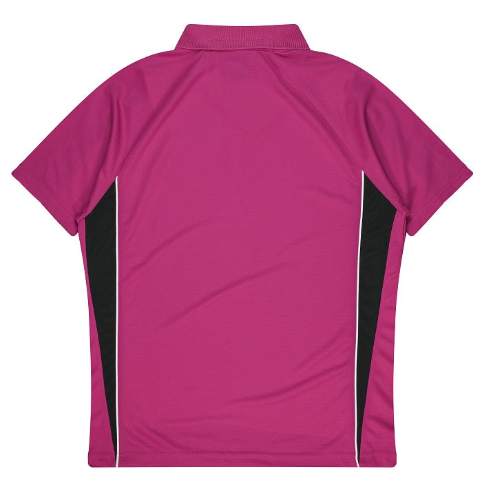 Aussie Pacific N3304 Kids Eureka Polo hot pink black rear view