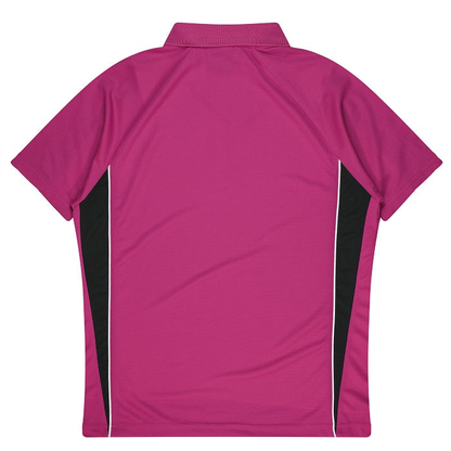 Aussie Pacific N3304 Kids Eureka Polo hot pink black rear view