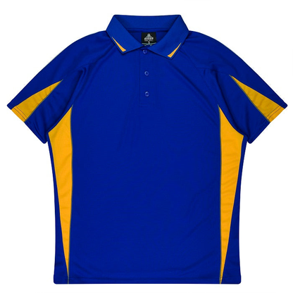 Unisex, childrens and teens, modern sports polo, Aussie Pacific N3304 Kids Eureka Polo, front view