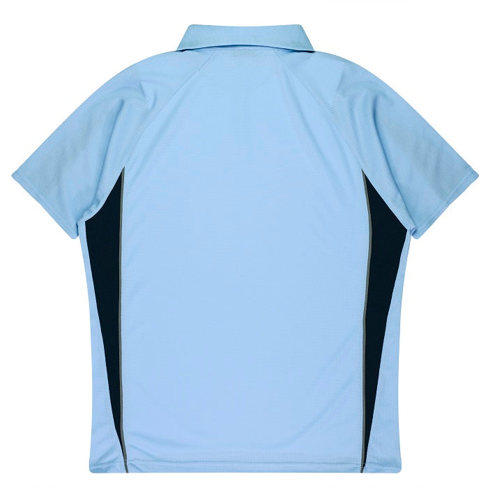 Aussie Pacific N3304 Kids Eureka Polo, sky navy, rear view