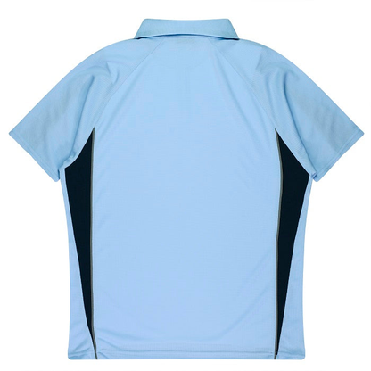 Aussie Pacific N3304 Kids Eureka Polo, sky navy, rear view