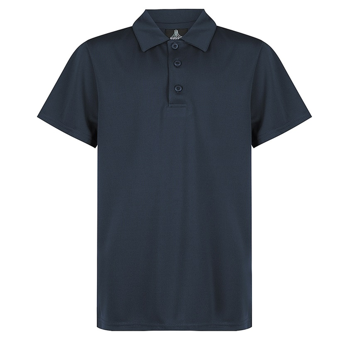 Everyday, easy care, navy, Aussie Pacific N3307 Botany Kids Polo, front view