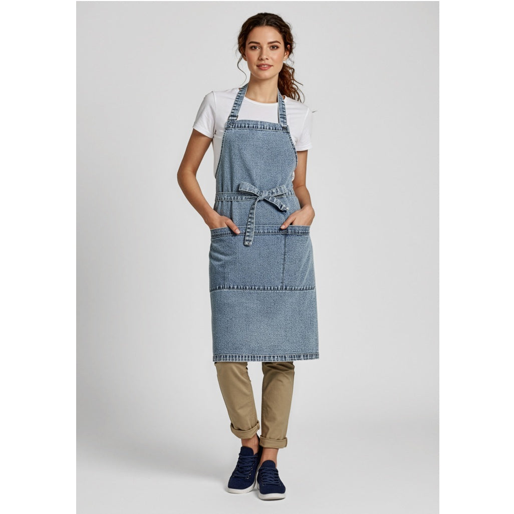 Biz Collection BA40 Clout Apron - Blue - Front View
