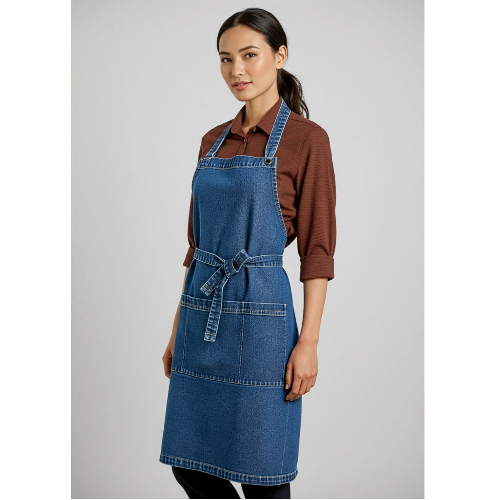 Biz Collection BA40 Clout Apron - Dark Blue - Front View