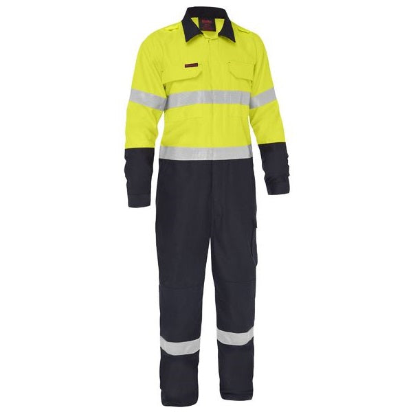 Bisley BC8477T Apex 185/240 Taped Hi Vis FR Ripstop Vented Coverall