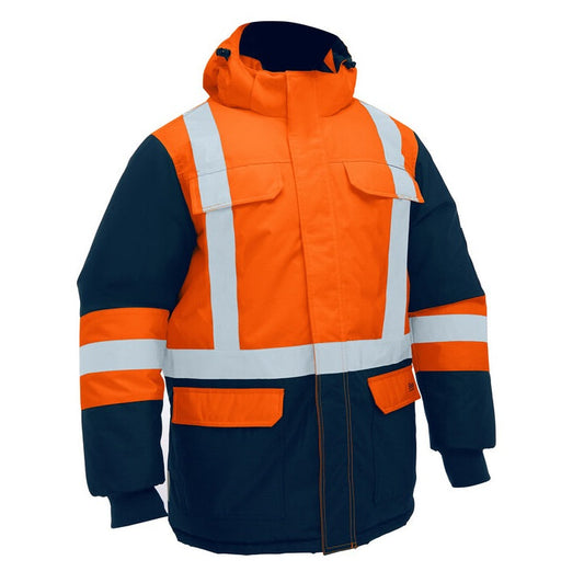 Bisley BJ6454HT H Taped Hi Vis Freezer Hooded Jacket