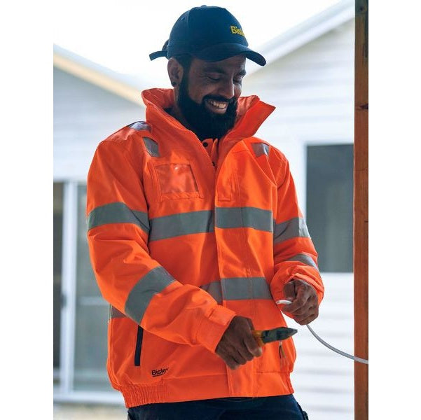Bisley BJ6770T Taped HiVis Wet Weather Bomber Jacket