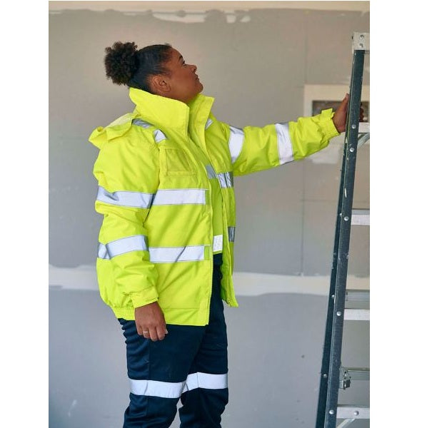 Bisley BJ6770T Taped HiVis Wet Weather Bomber Jacket