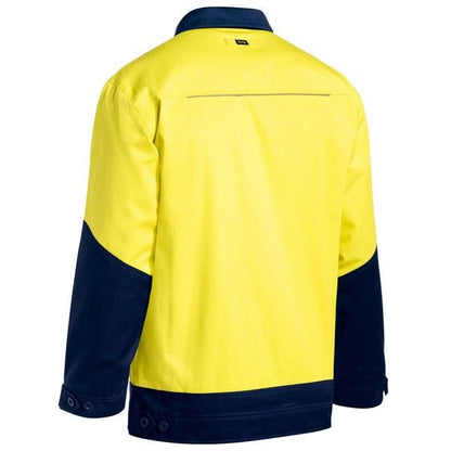 Bisley BJ6917 Two Tone HiVis Liquid Repellent Cotton Drill Jacket