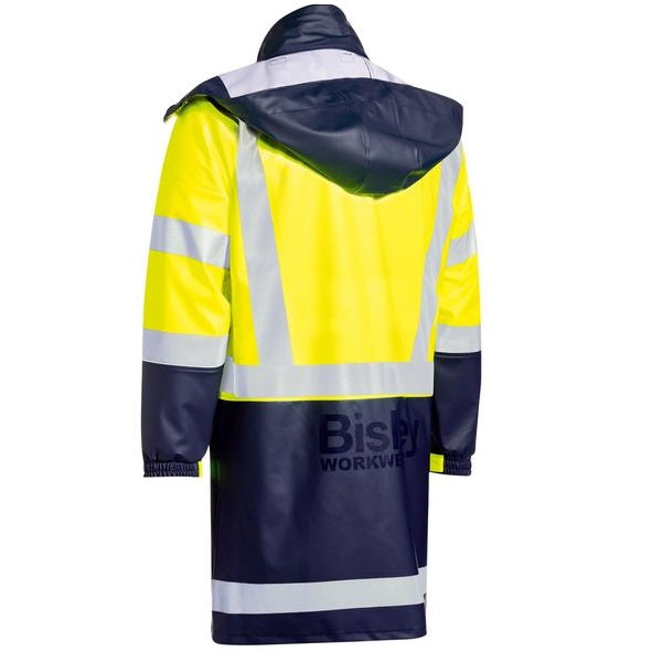 Bisley BJ6935HT Taped Two Tone HiVis Stretch PU Rain Coat
